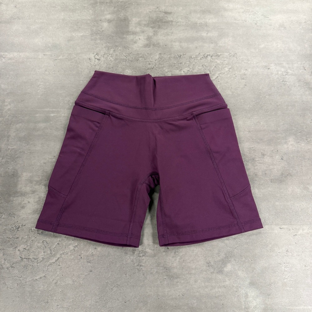 Oner Active Shorts Womens S Unified High Waisted Pocket Blackberry Purple NEW